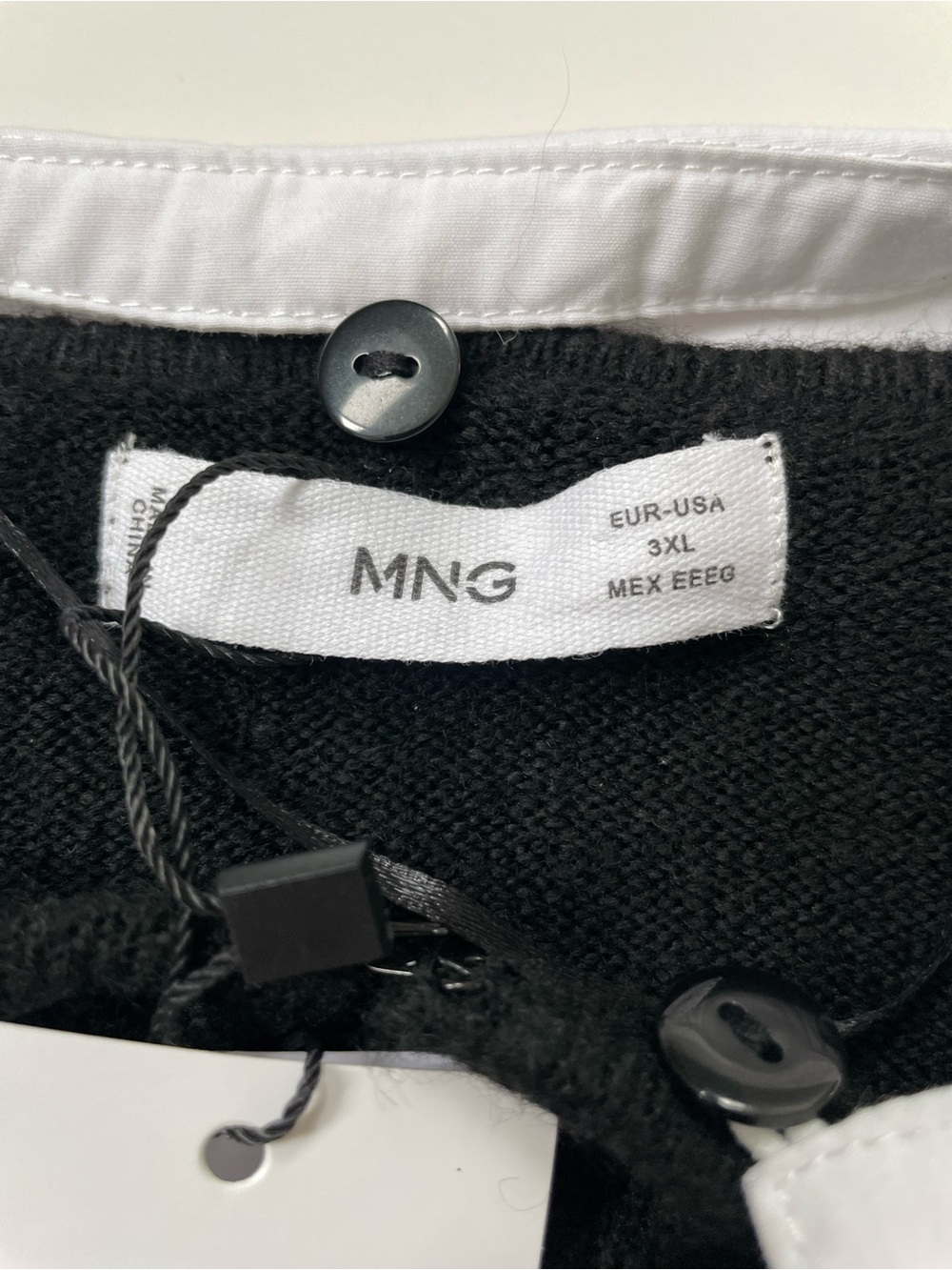 Mango Peter Pan Collar Sweater NWT Size 3X Plus Size Coquette Career - Picture 6 of 15